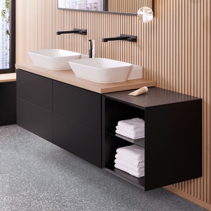 2023 ONE double washplace with lay on washbasin 1to1